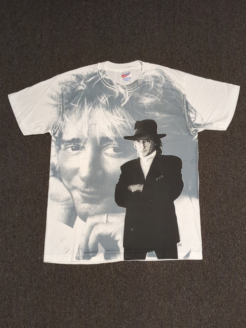 Vintage 1994 Size L Rod Stewart Jumbo All Over Print  Single Stitch Deadstock